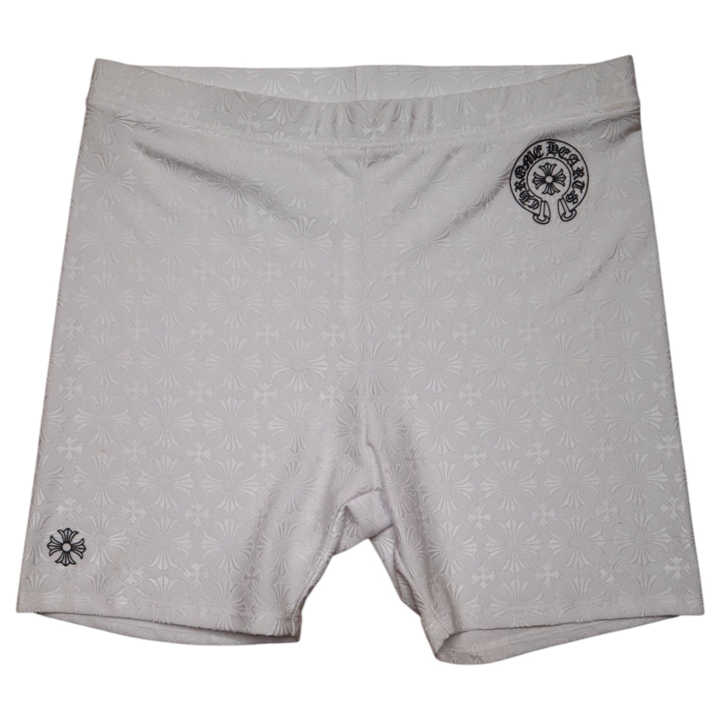 CH Monogram Biker Shorts White