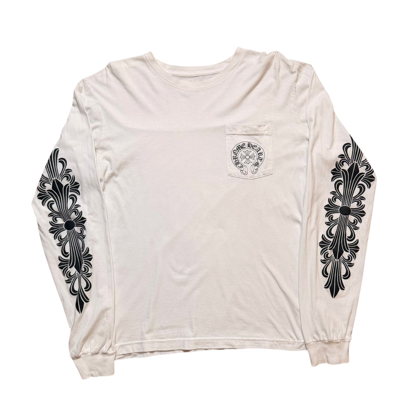 CH Floral LS Tee White
