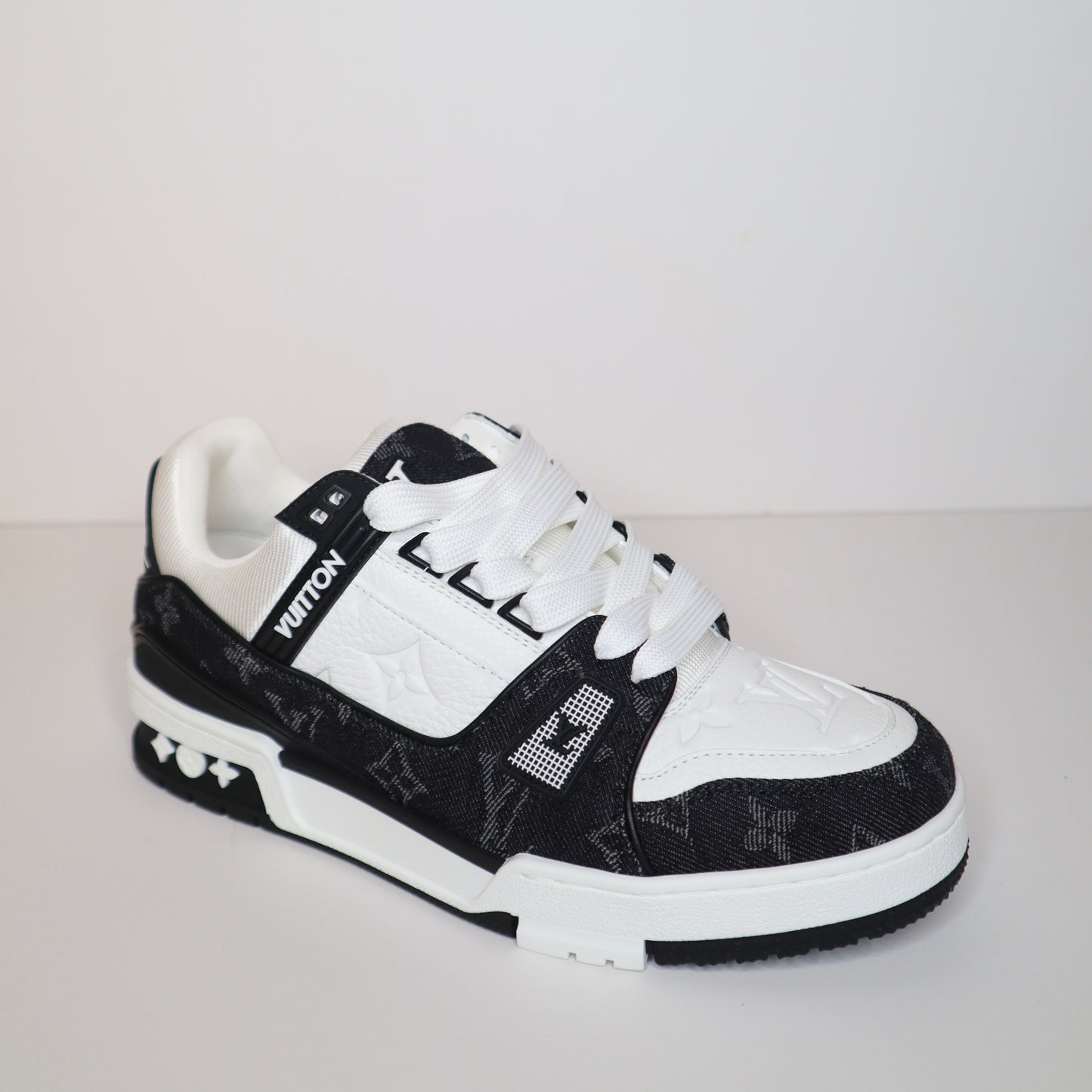 L V Black/White Trainer Sneaker