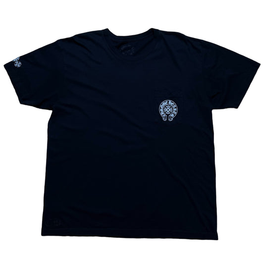 CH Multi Color Horseshoe Black Tee