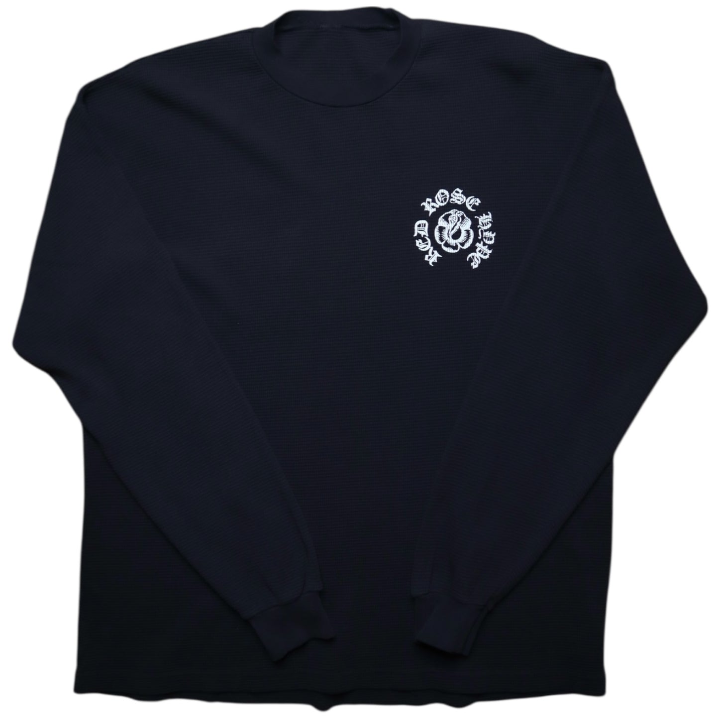 Red Rose Thermal Black Tee