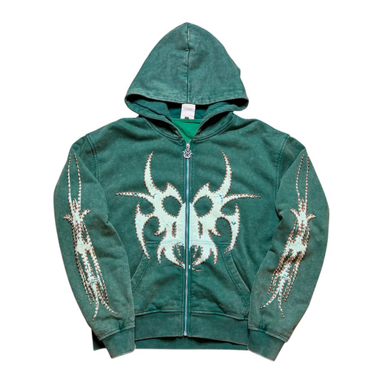 Chew Forever Green Zip Hoodie