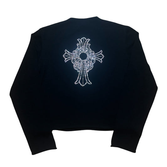 CH Rhinestone Cross Cashmere Long Sleeve