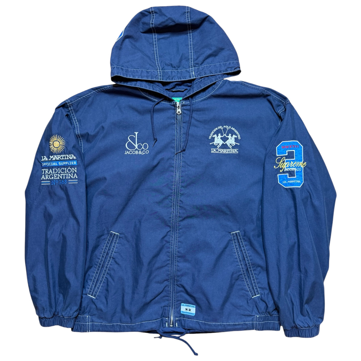 Supreme La Martina Blue Lightweight Jacket