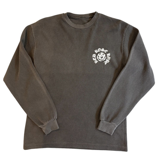 Red Rose Thermal Grey Tee