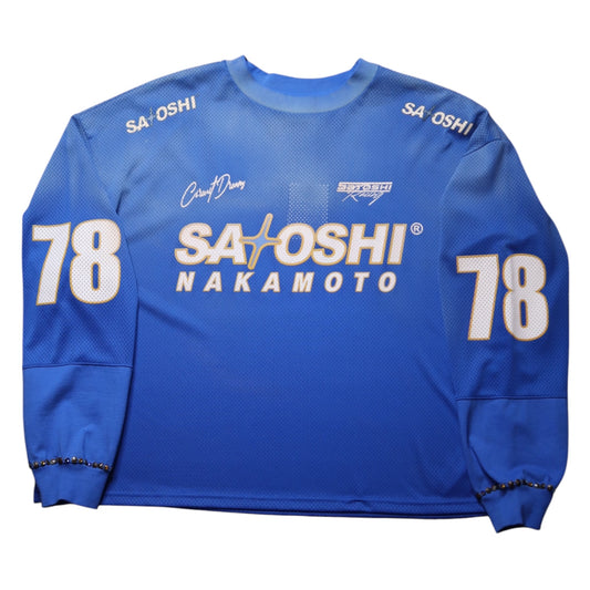 Satoshi Nakamoto Mesh Moto Jersey Blue