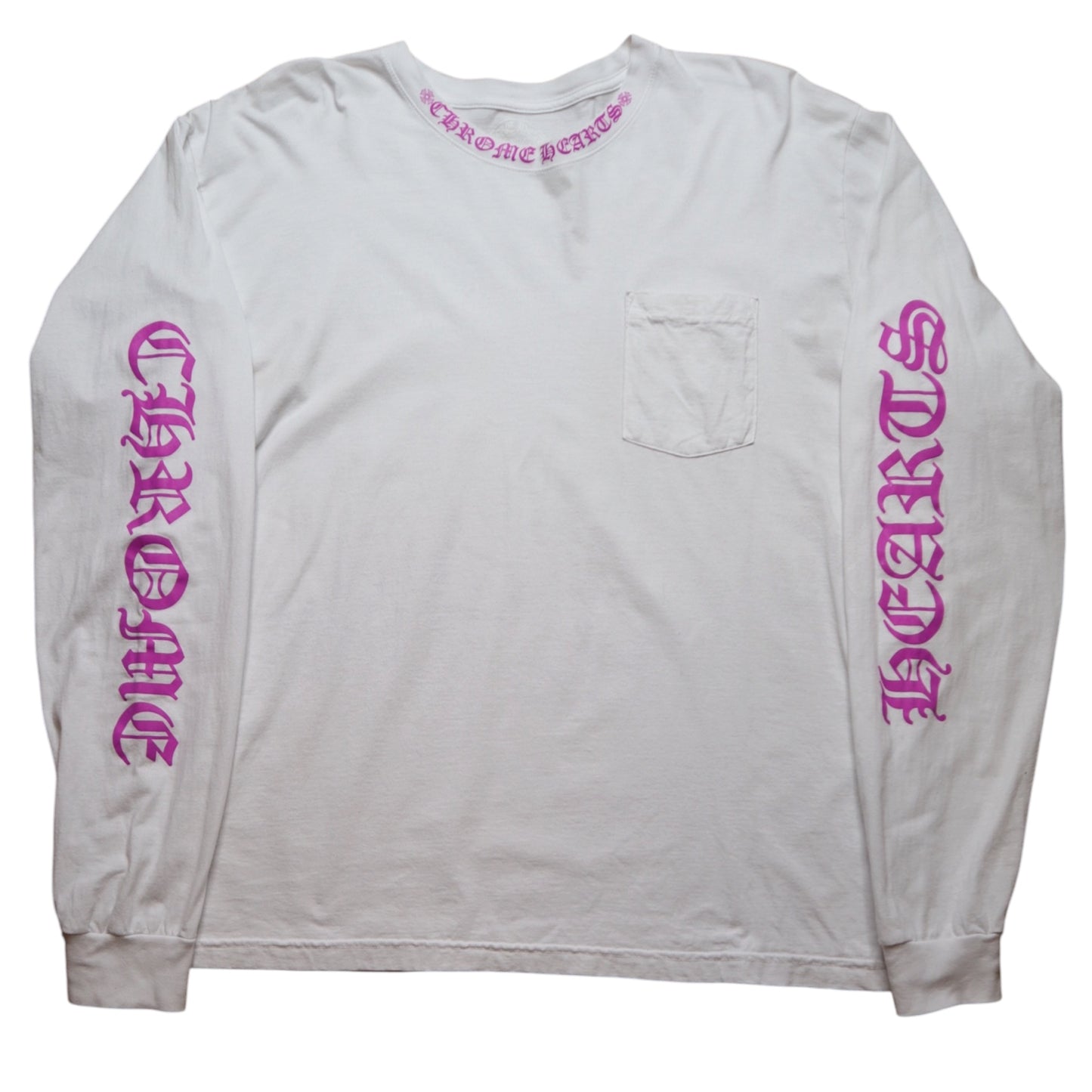 CH Neck Logo White/Purple LS Tee