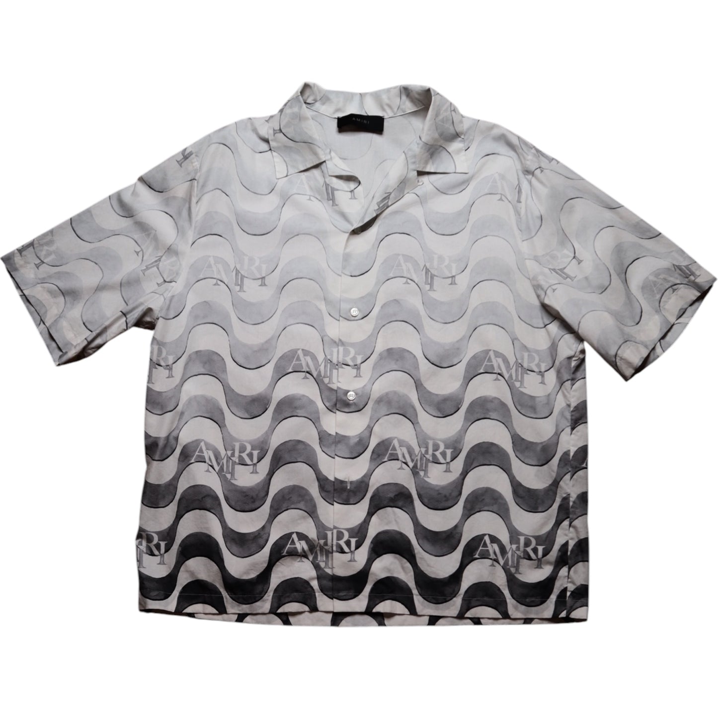 Amiri Wave Logo Camp Button Up Tee