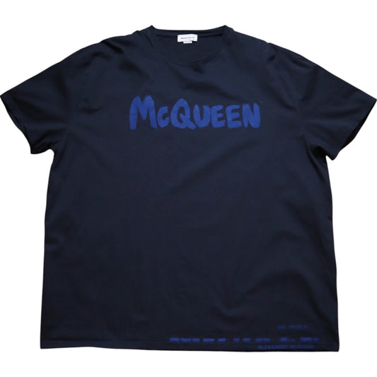 Alexander McQueen Logo Tee Black/Blue