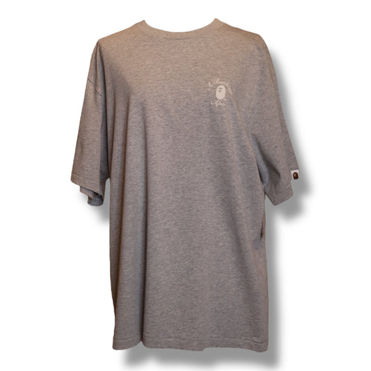 Bape Grey Script Tee