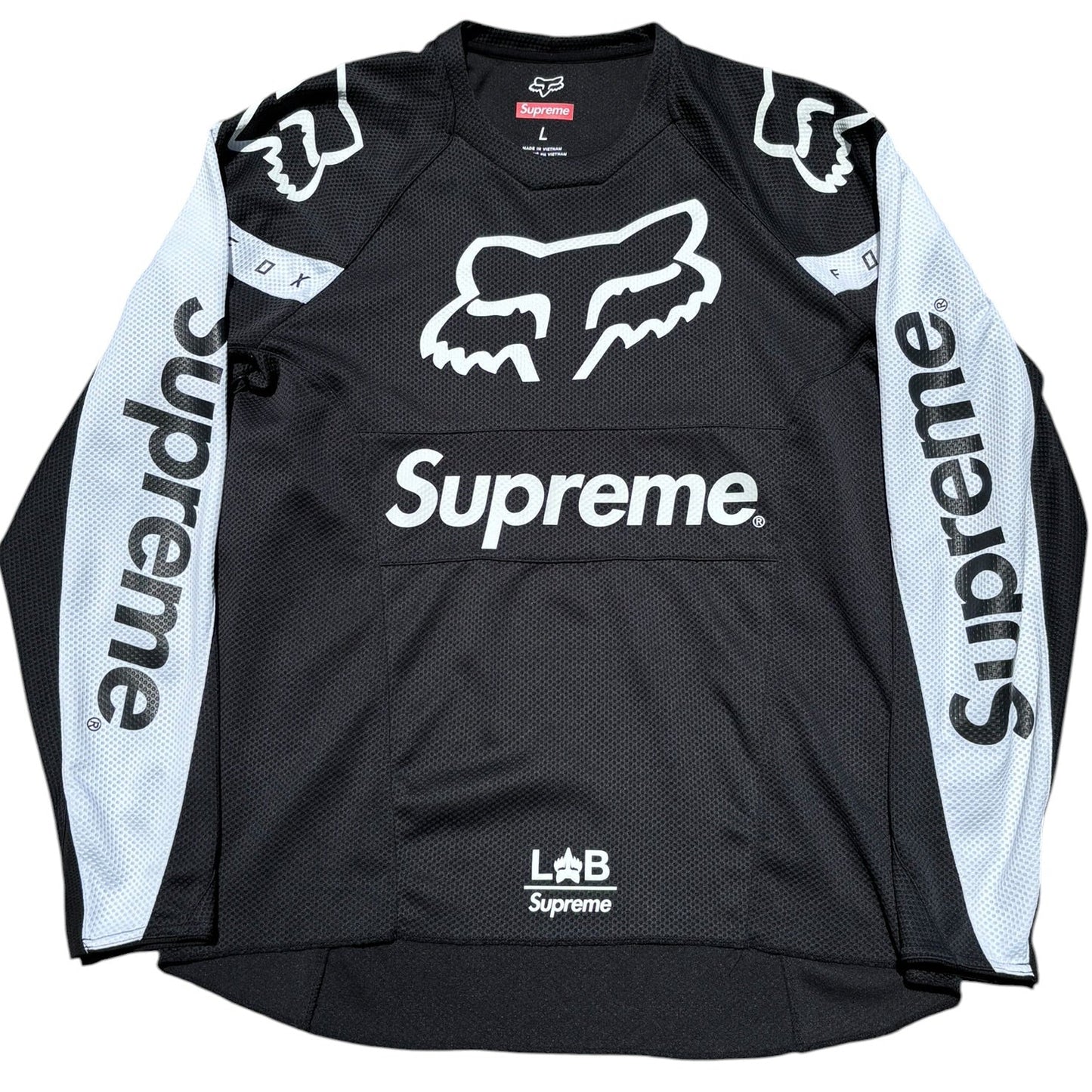 Supreme Fox Racing Blk Moto Jersey Top