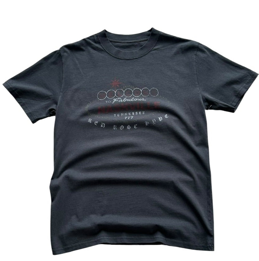 Red Rose Hype "Welcome to Nashville" Tee Black