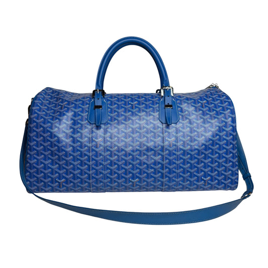 Goyard Boston 50 ‘Blue’ Duffle Bag + Strap