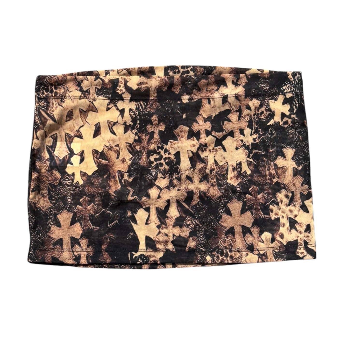 CH Waterfall Flooded Cross Mesh Skirt Set