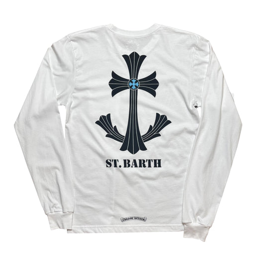 CH St Barths Exclusive Anchor Cross LS Tee White