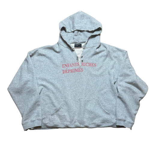 ERD Classic Logo Hoodie Grey/Red with Pins