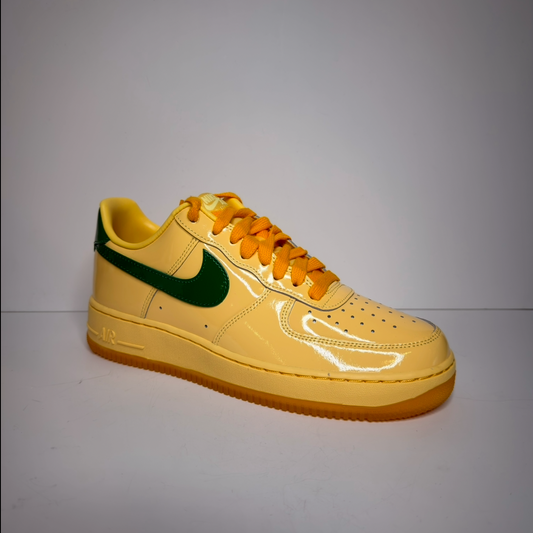 Nike Air Force 1 Low Patent Topaz Gold Pine Green
