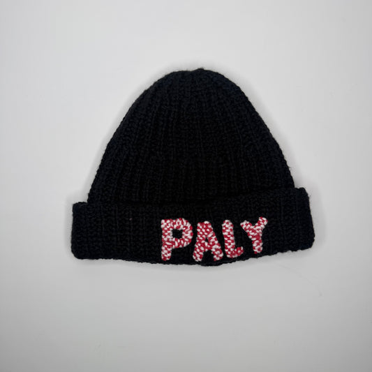 Paly Hand Knitted Black Beanie