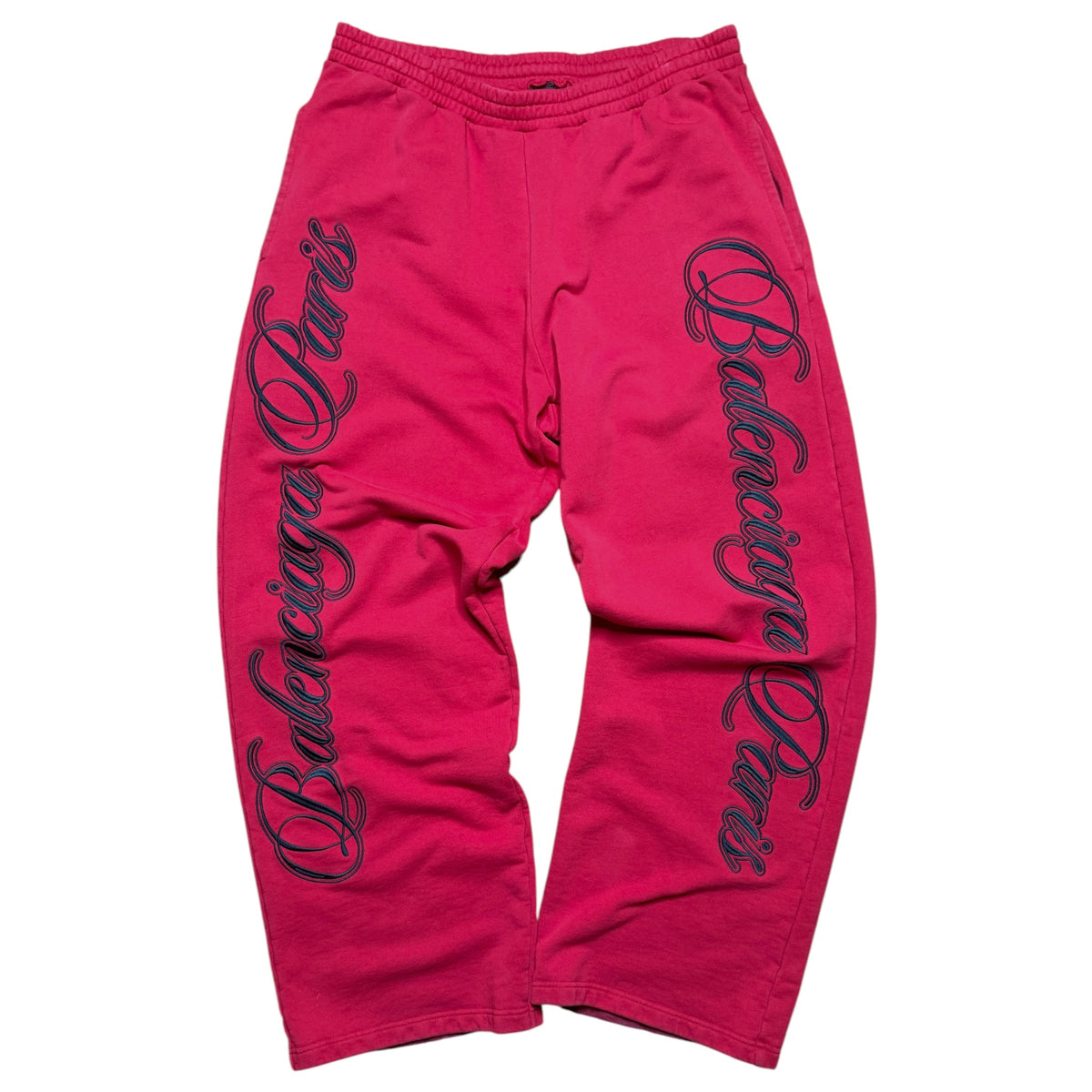 Balenciaga Big B Cursive Logo Embroidered Sweatpants
